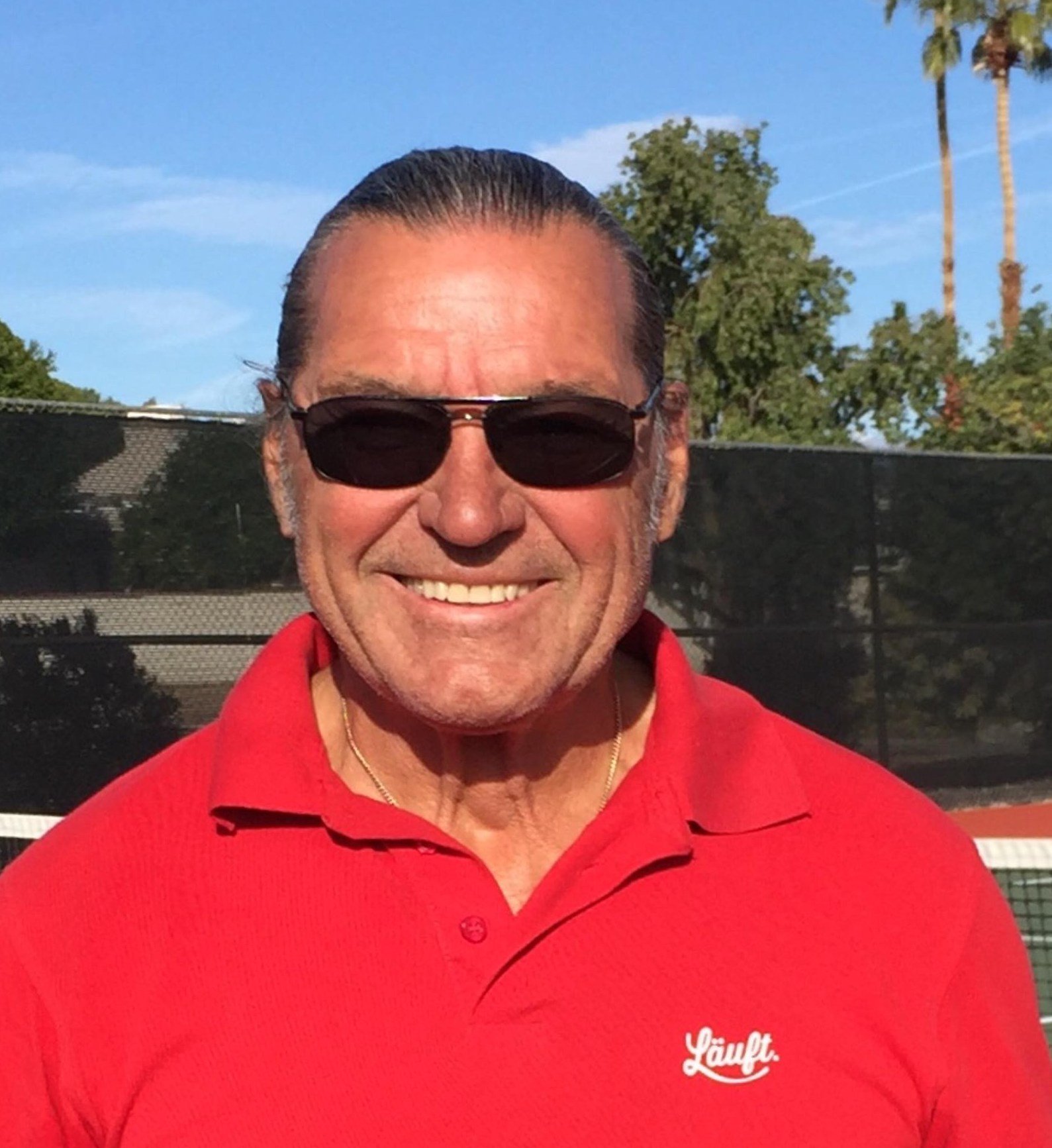Gunter Ziegler courtside at CC Tennis Club